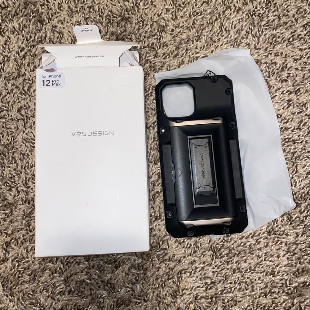 IPHONE 12 PRO MAX CASE WITH WALLET AND STAND ATTACHMENT